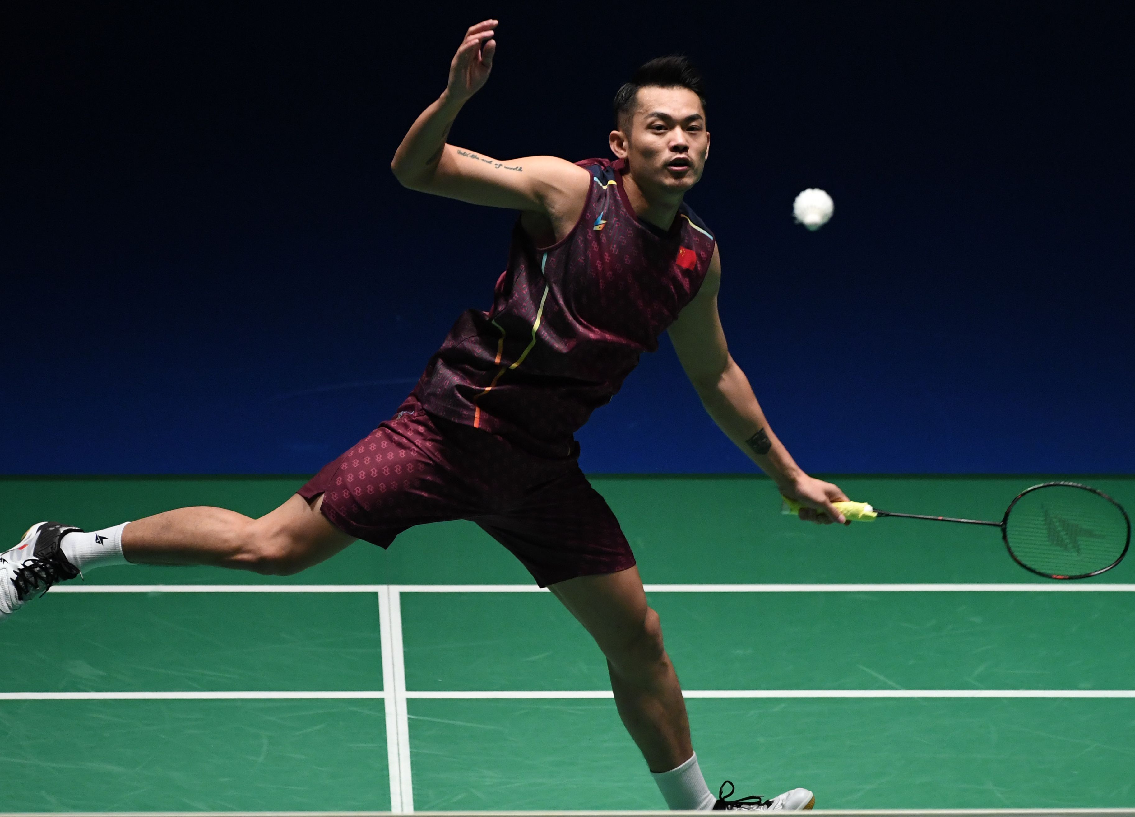 丹麦羽毛球队鏖战日本羽毛球队，林丹制霸全场