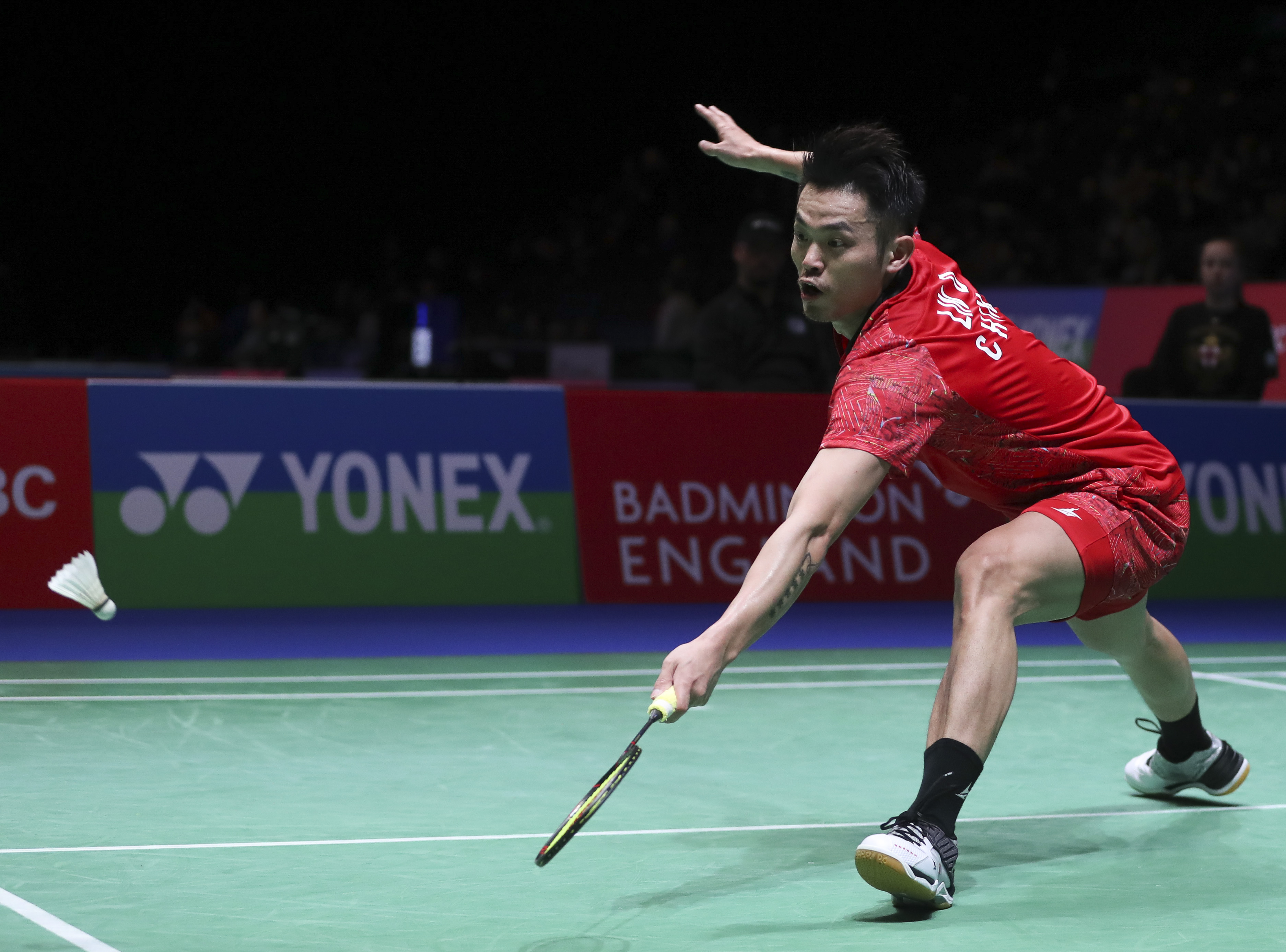 丹麦羽毛球队鏖战日本羽毛球队，林丹制霸全场